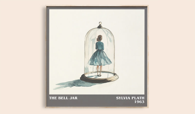 The Bell Jar Literary Art Print by Sylvia Plath (Square style)