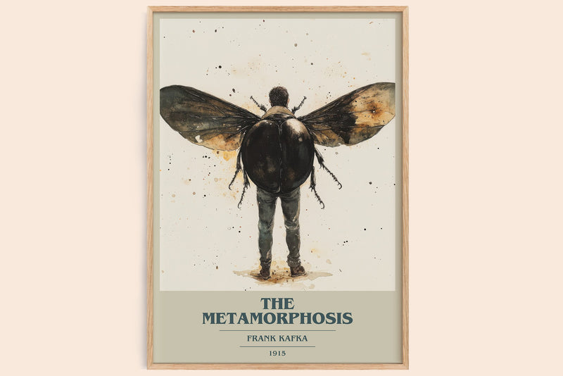 Metamorphosis Book Cover Poster by Frank Kafka (Modern Minimalist style)