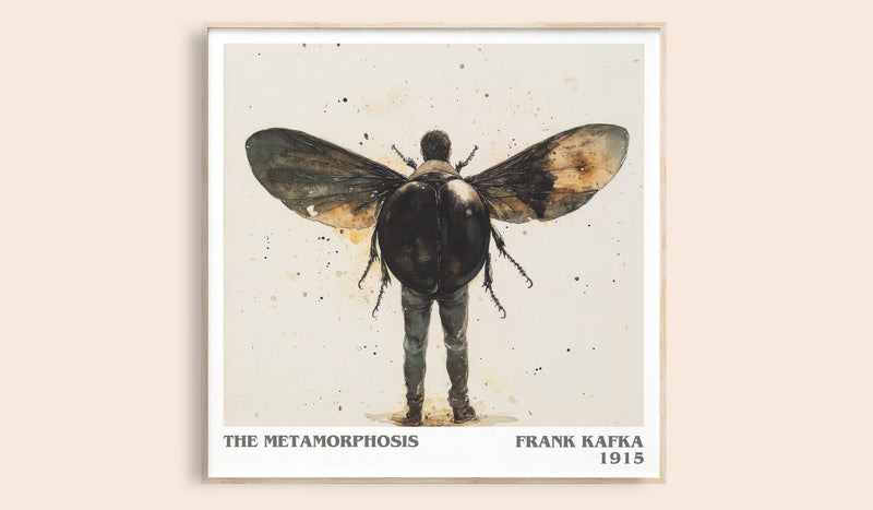 Metamorphosis Literary Art Print by Frank Kafka (Square style)