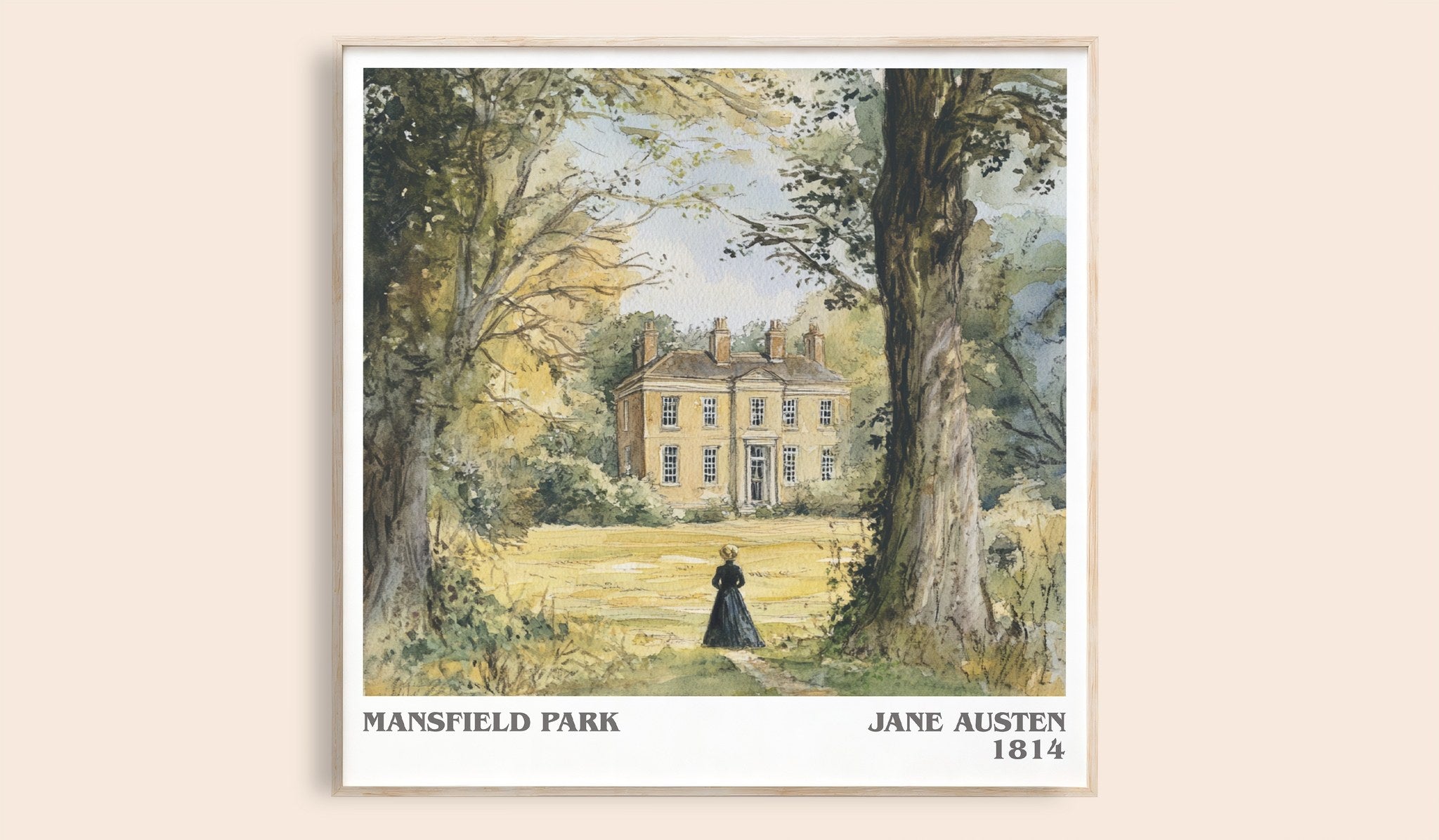 Mansfield Park Literary Art Print by Jane Austen