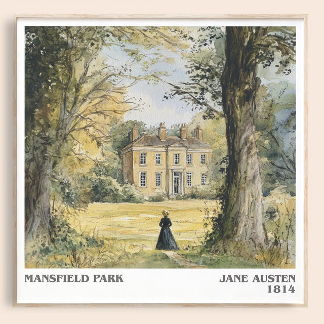 Mansfield Park Literary Art Print by Jane Austen