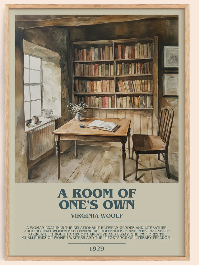 A Room Of One's Own Bookish Wall Art by Virginia Woolf