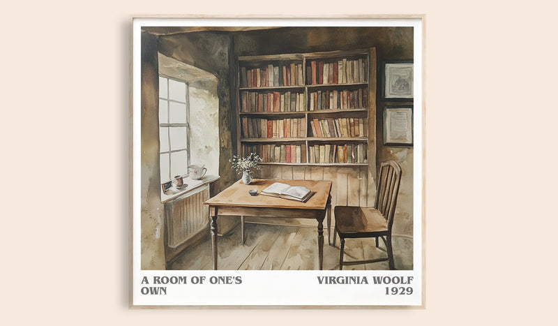 A Room Of One's Own Literary Art Print by Virginia Woolf (Square style)