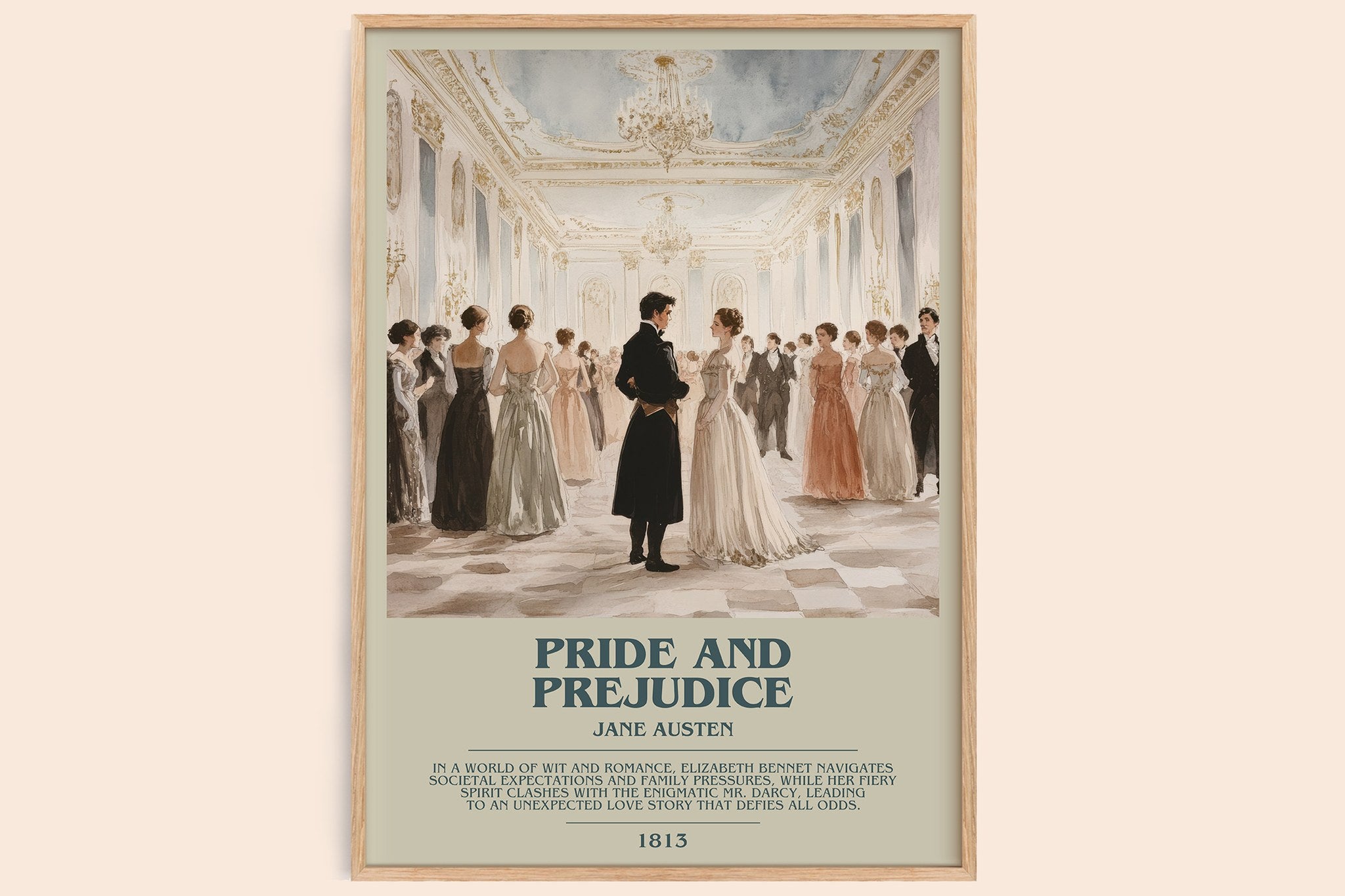 Pride and Prejudice Bookish Wall Art by Jane Austen