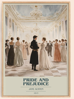 Pride and Prejudice Book Cover Poster by Jane Austen