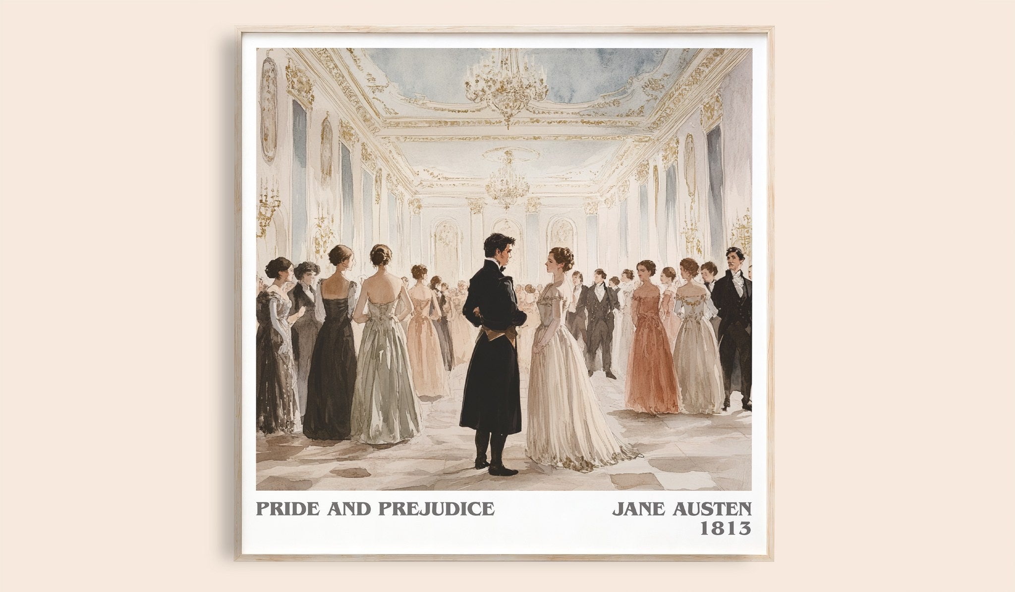 Pride and Prejudice Literary Art Print by Jane Austen