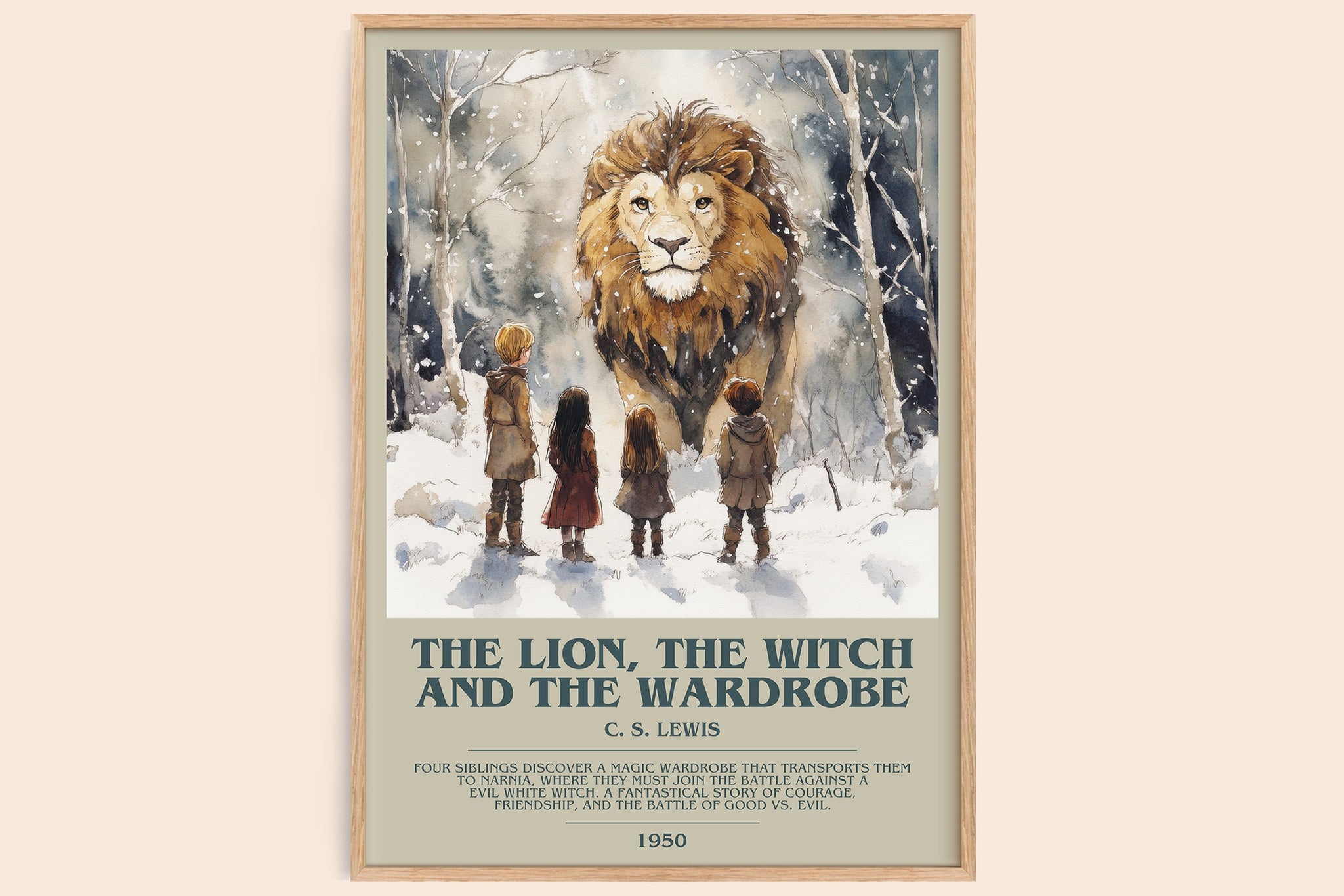 The Lion, the Witch and the Wardrobe Bookish Wall Art by C. S. Lewis