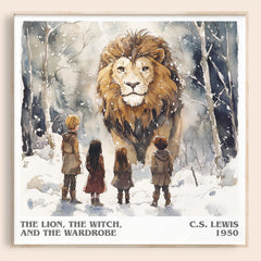 The Lion, the Witch and the Wardrobe Literary Art Print by C. S. Lewis