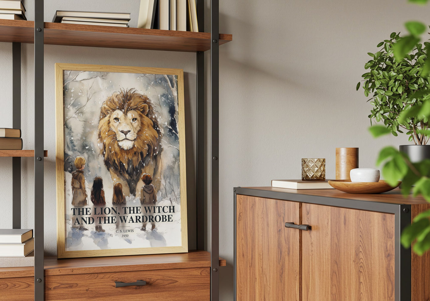 The Lion, The Witch And The Wardrobe book watercolour illustration paper finish options – matte satin gloss