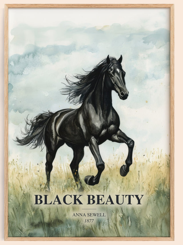 Black Beauty Book Watercolour Illustration by Anna Sewell