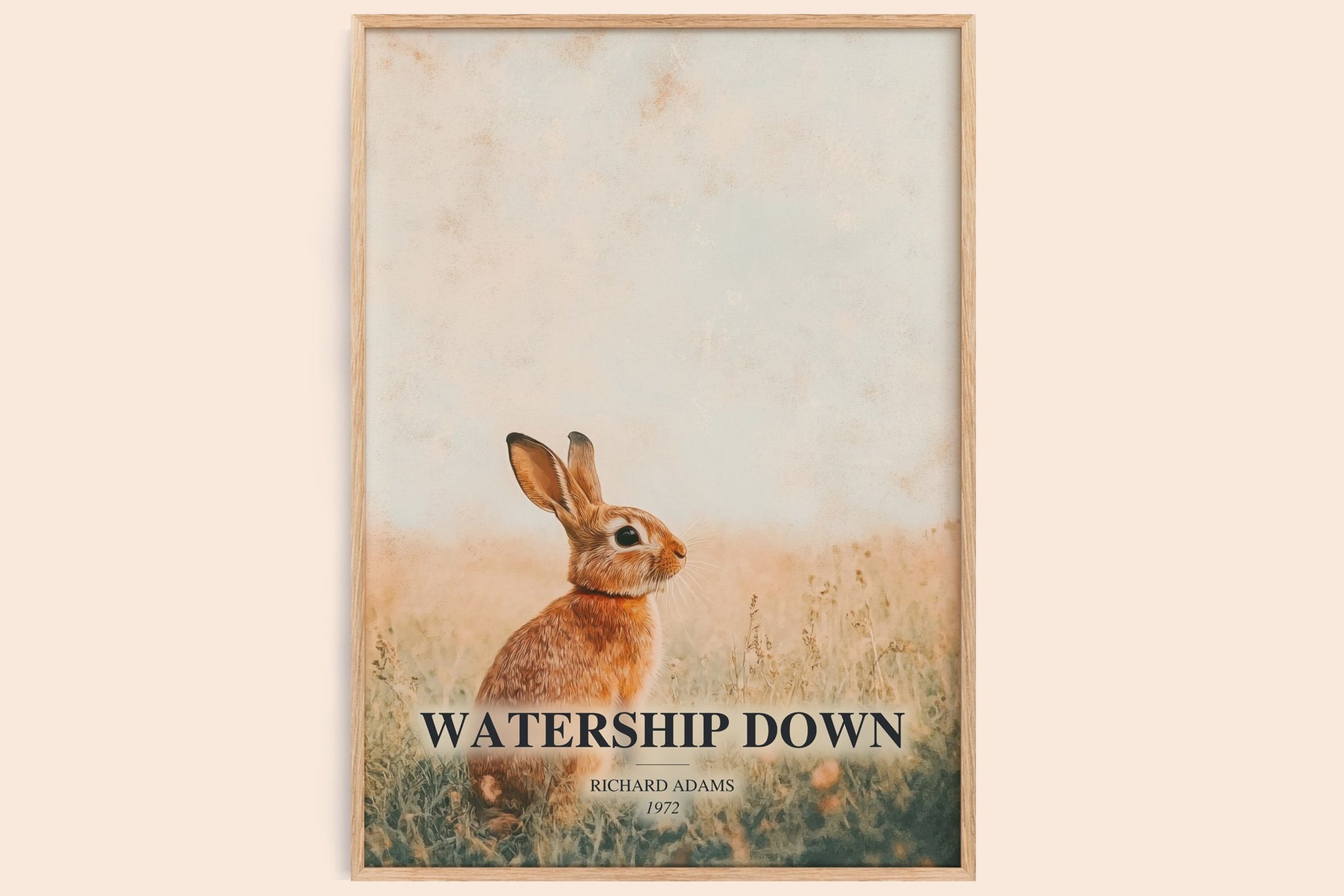 Watership Down watercolour book poster by Richard Adams – framed literary art print