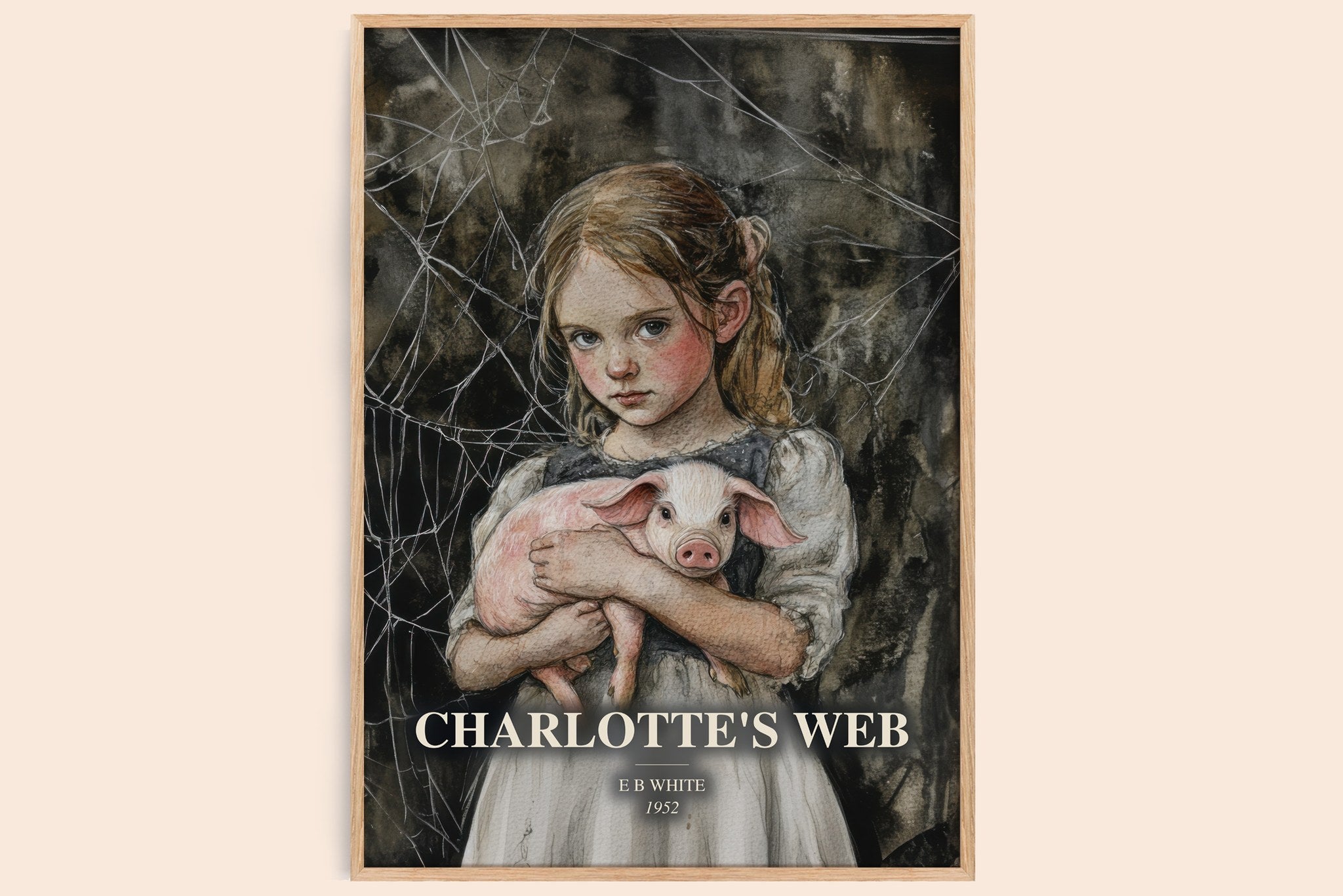 Charlotte's Web Book Watercolour Illustration by E B White