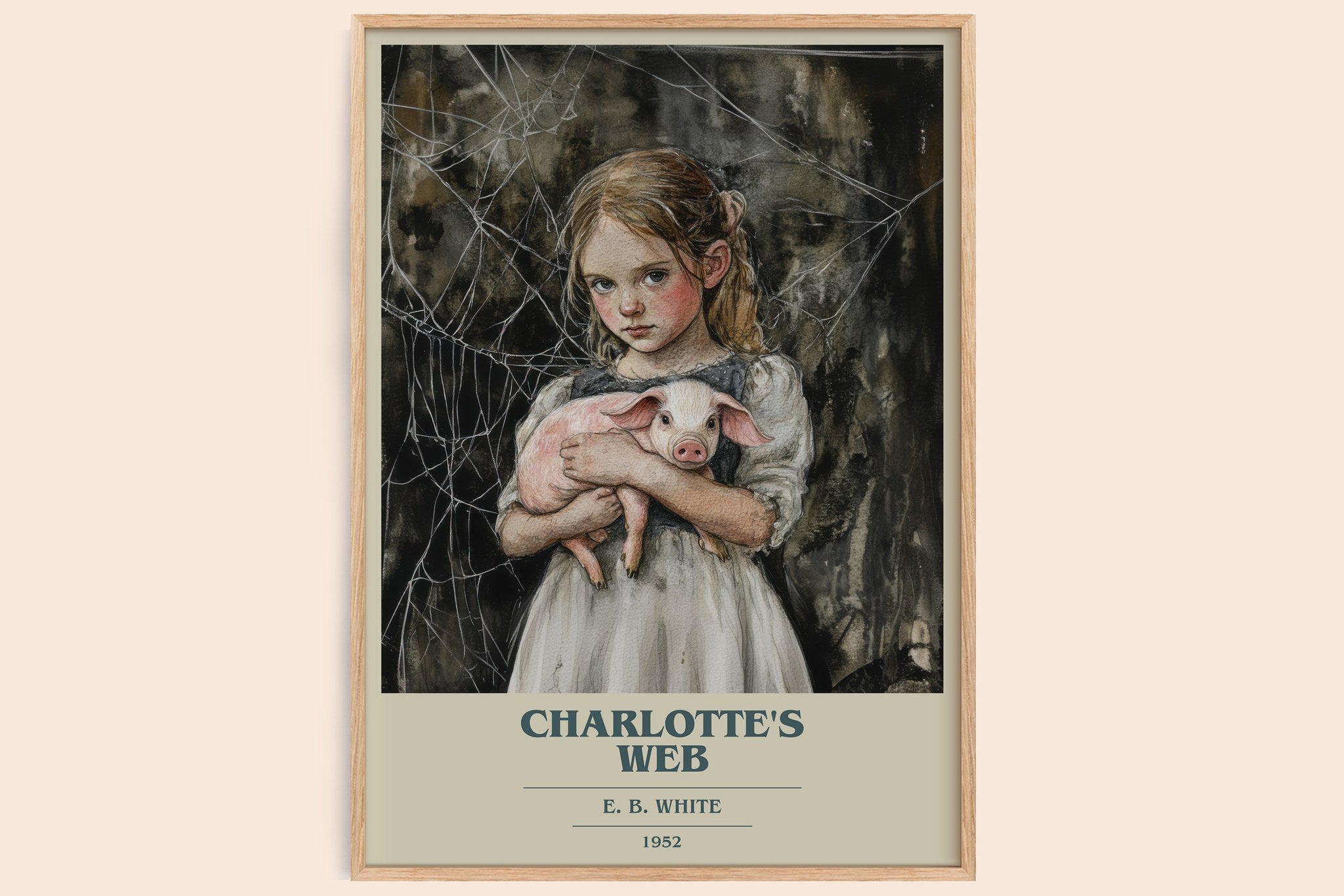 Charlotte's Web Book Cover Poster by E B White