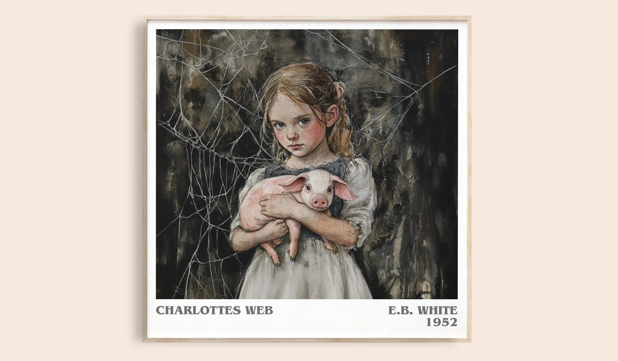Charlotte's Web Literary Art Print by E B White