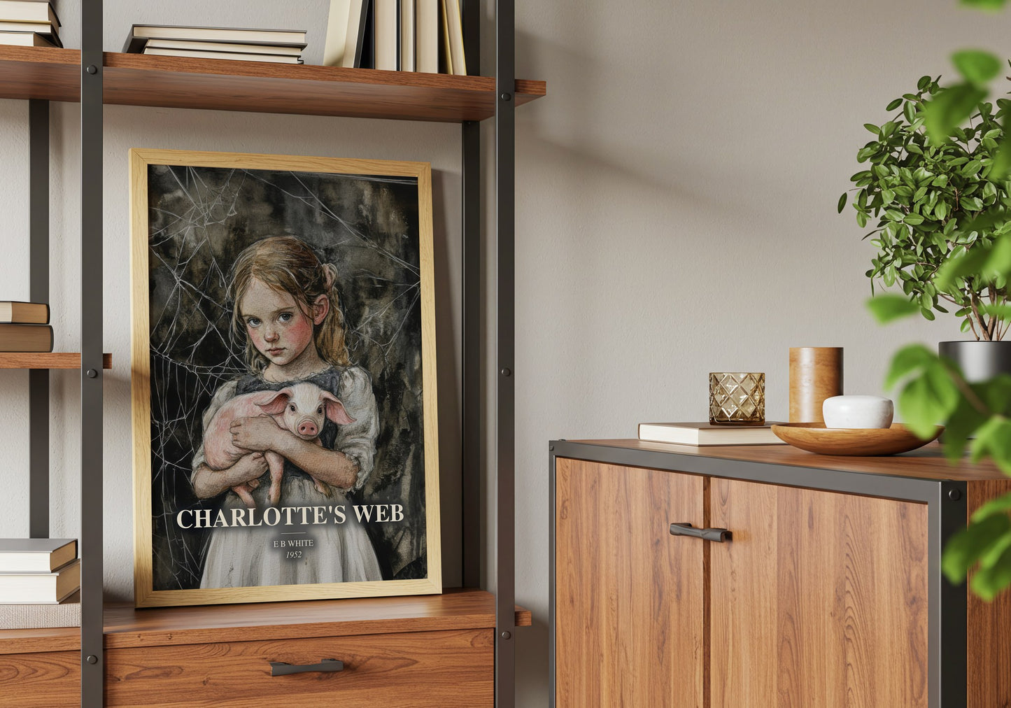 Charlotte'S Web book watercolour illustration paper finish options – matte satin gloss