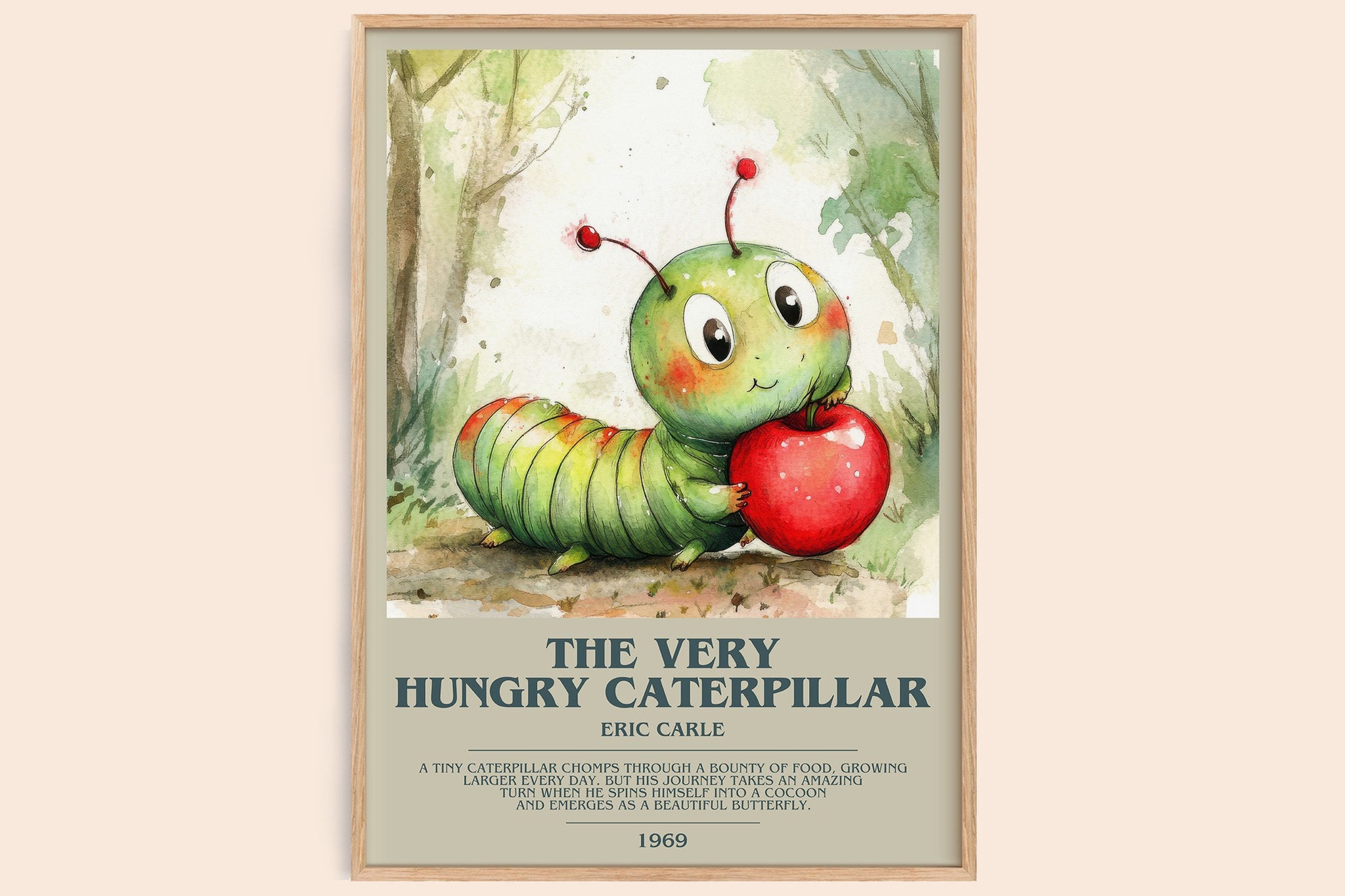 The Very Hungry Caterpillar Bookish Wall Art by Eric Carle