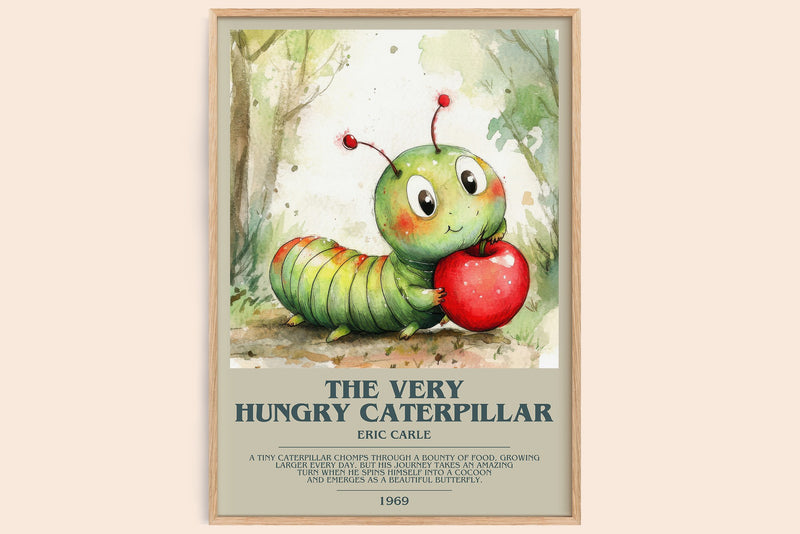 The Very Hungry Caterpillar Bookish Wall Art by Eric Carle (Modern style)