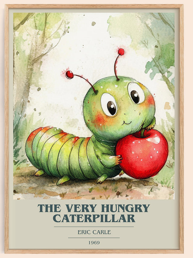 The Very Hungry Caterpillar Book Cover Poster by Eric Carle