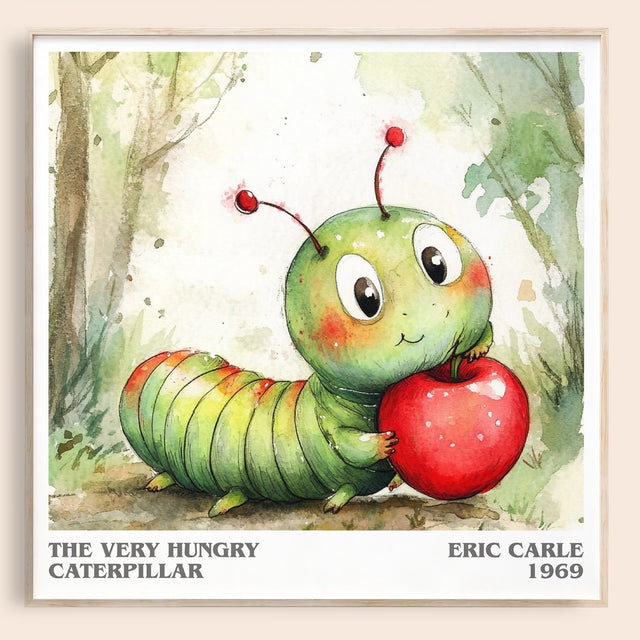 The Very Hungry Caterpillar Literary Art Print by Eric Carle