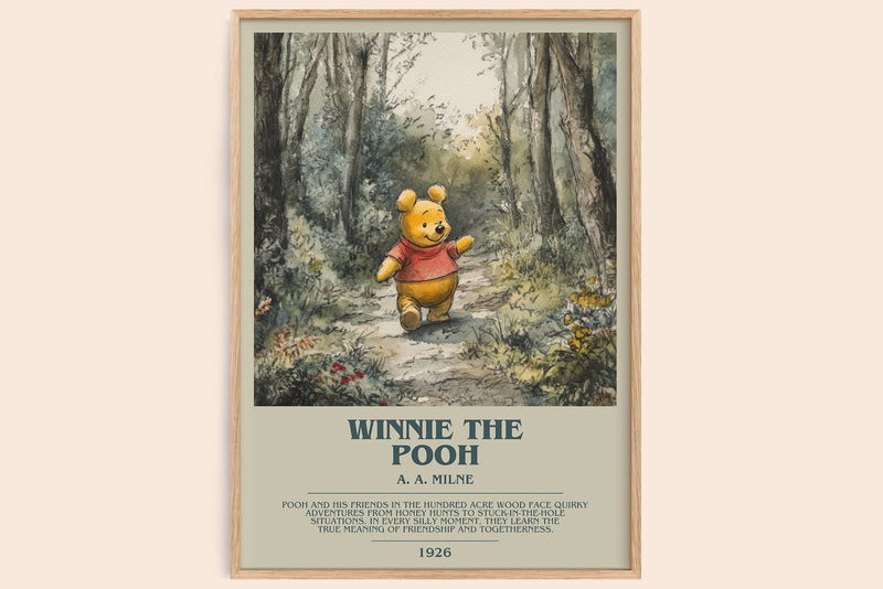 Winnie the Pooh Bookish Wall Art by A. A. Milne (Modern style)