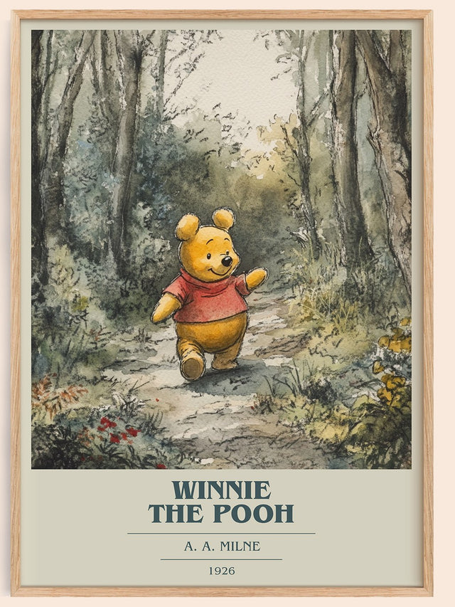 Winnie the Pooh Book Cover Poster by A. A. Milne