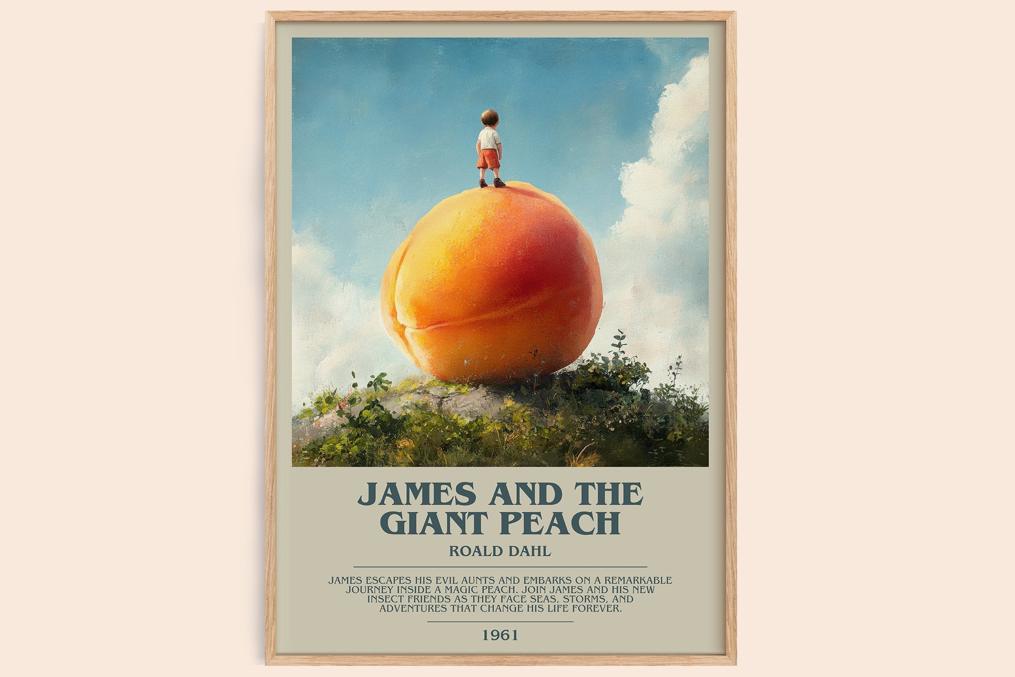 James and the Giant Peach Bookish Wall Art by Roald Dahl