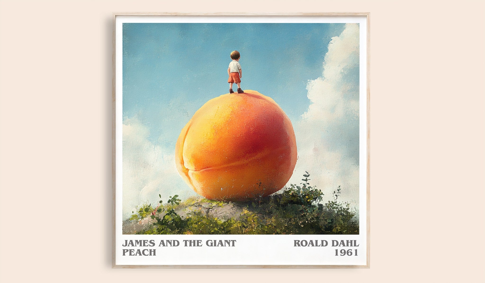James and the Giant Peach Literary Art Print by Roald Dahl
