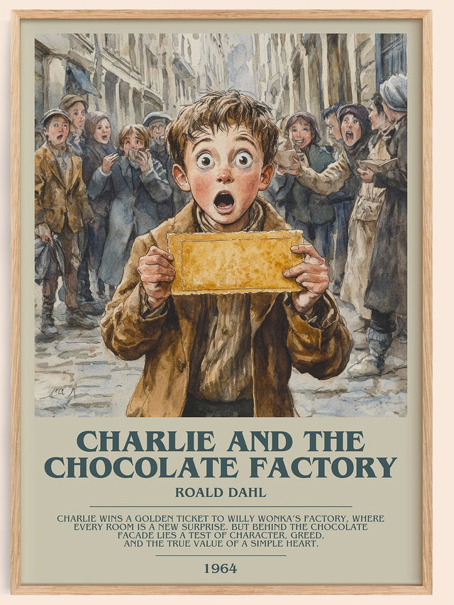 Charlie and the Chocolate Factory Bookish Wall Art by Roald Dahl