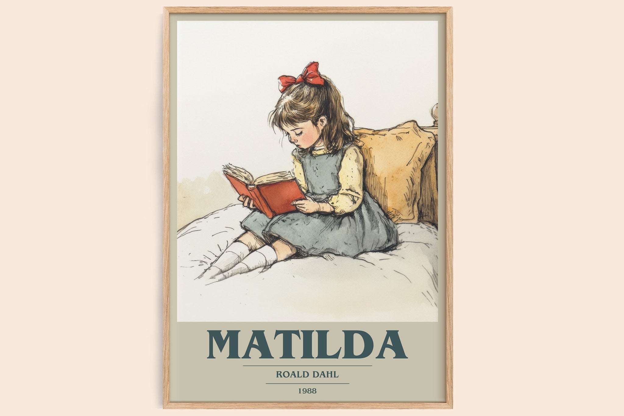 Matilda Book Cover Poster by Roald Dahl