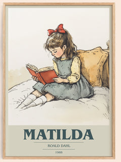 Matilda Book Cover Poster by Roald Dahl