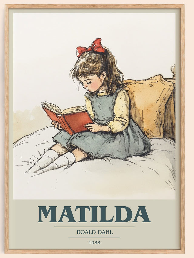 Matilda Book Cover Poster by Roald Dahl
