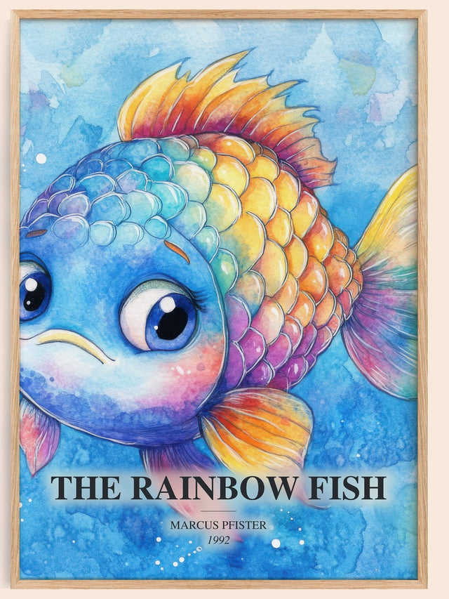 The Rainbow Fish Book Watercolour Illustration by Marcus Pfister