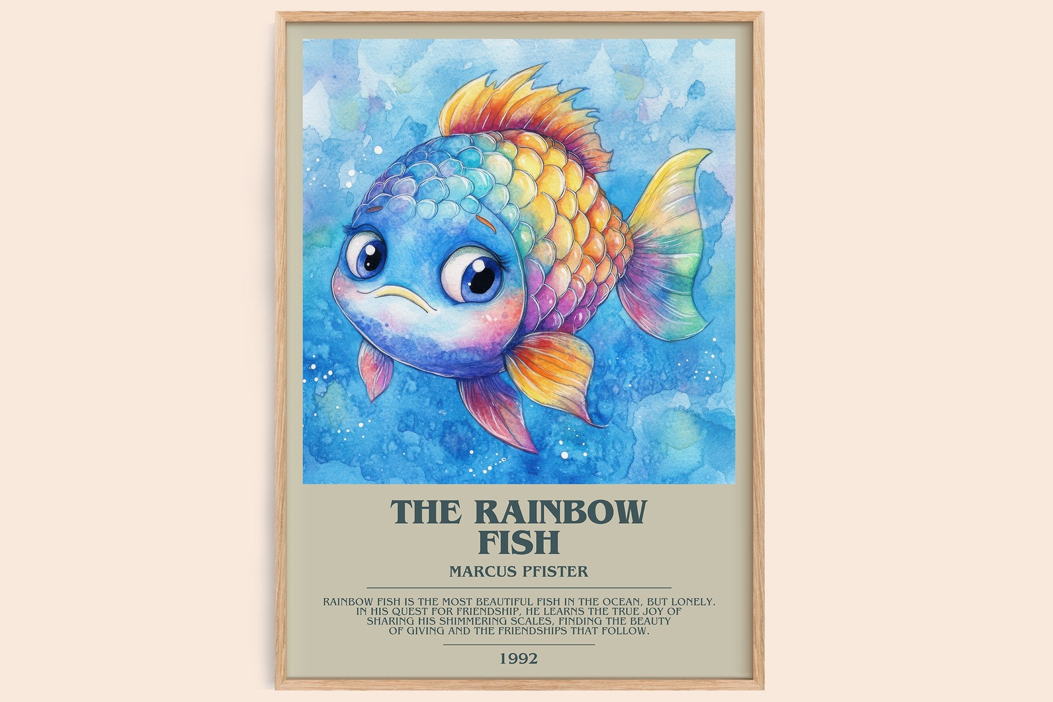 The Rainbow Fish Bookish Wall Art by Marcus Pfister