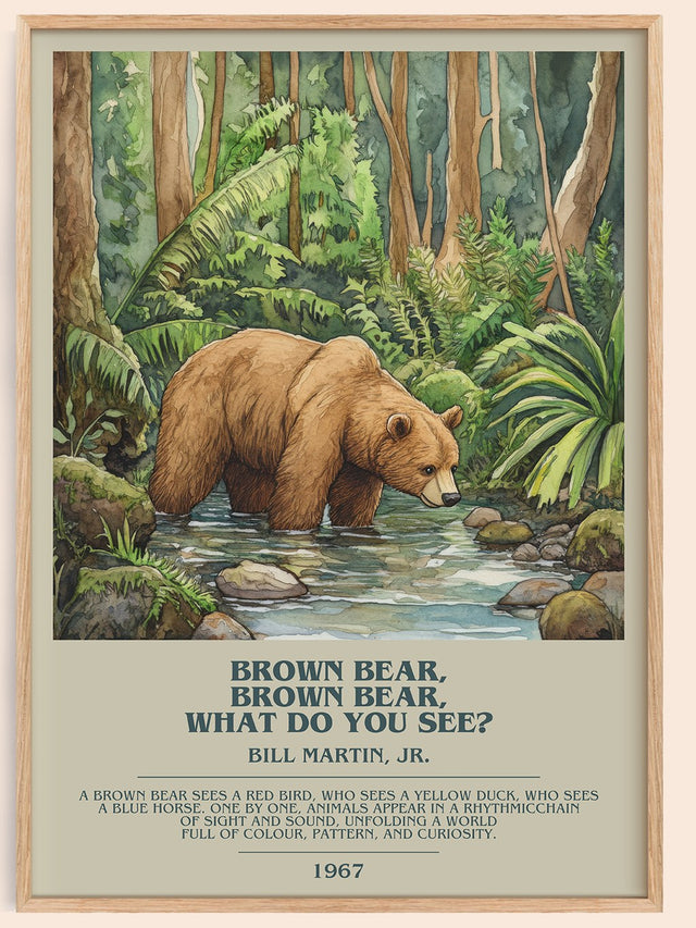 Brown Bear, Brown Bear, What Do You See? Bookish Wall Art by B. Jr.