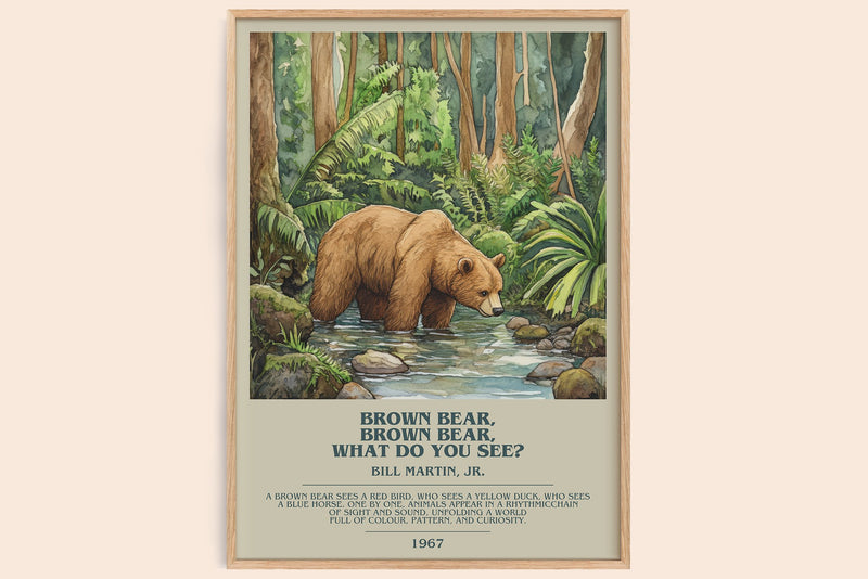 Brown Bear, Brown Bear, What Do You See? Bookish Wall Art by B. Jr. (Modern style)