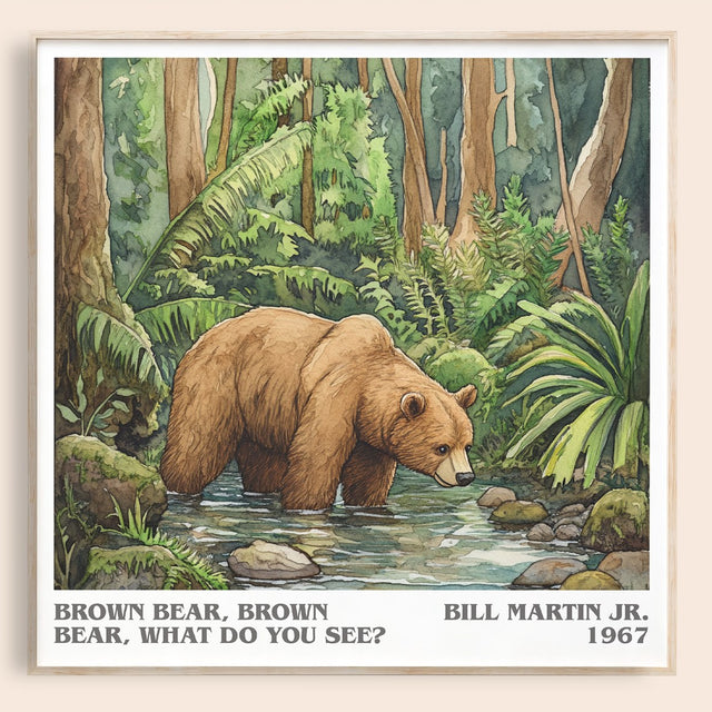 Brown Bear, Brown Bear, What Do You See? Literary Art Print by B. Jr.
