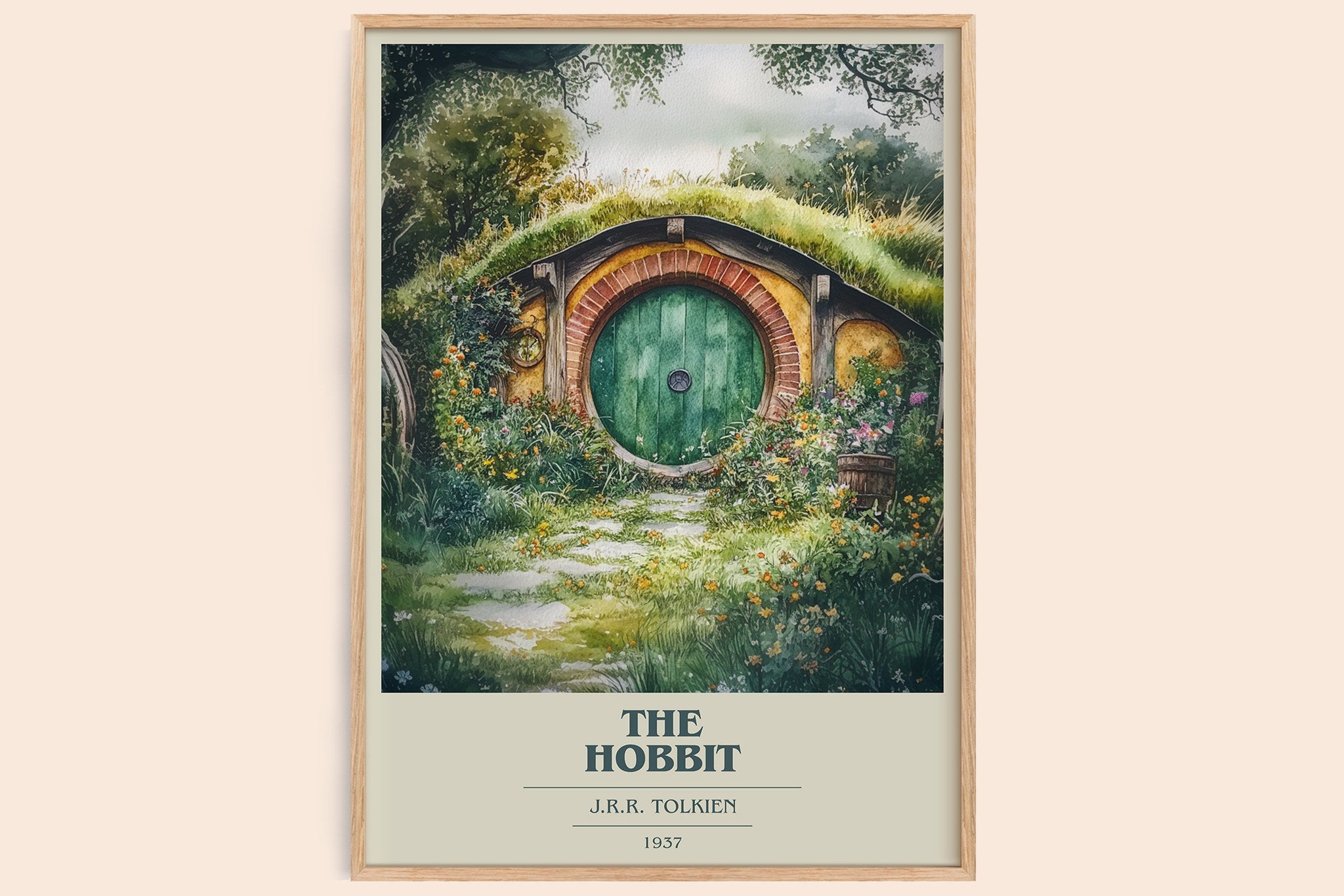 The Hobbit Book Cover Poster by J. R. R. Tolkien