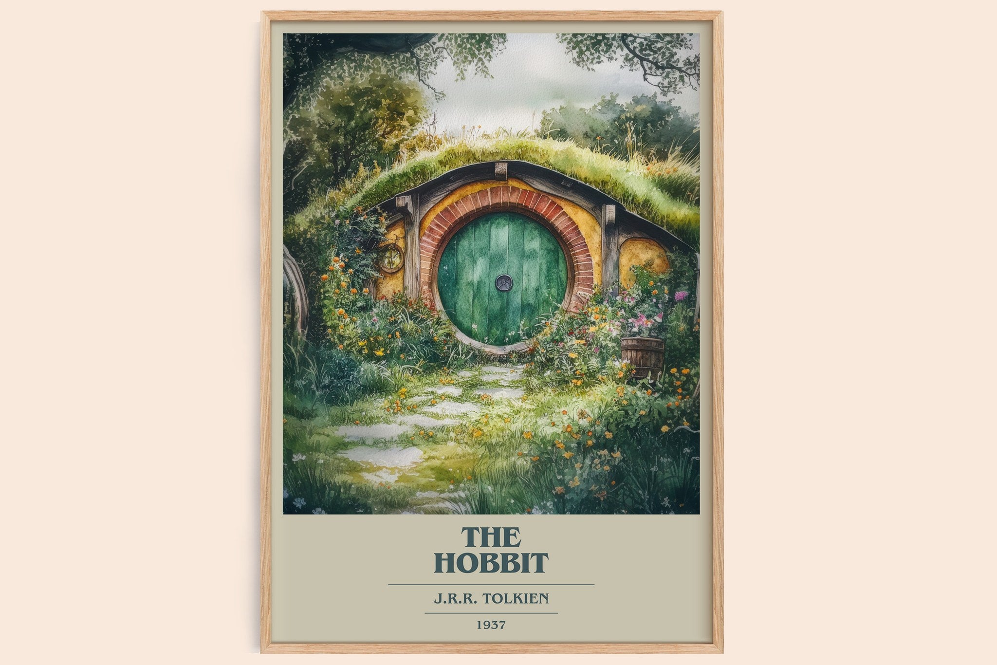 The Hobbit Book Cover Poster by J. R. R. Tolkien