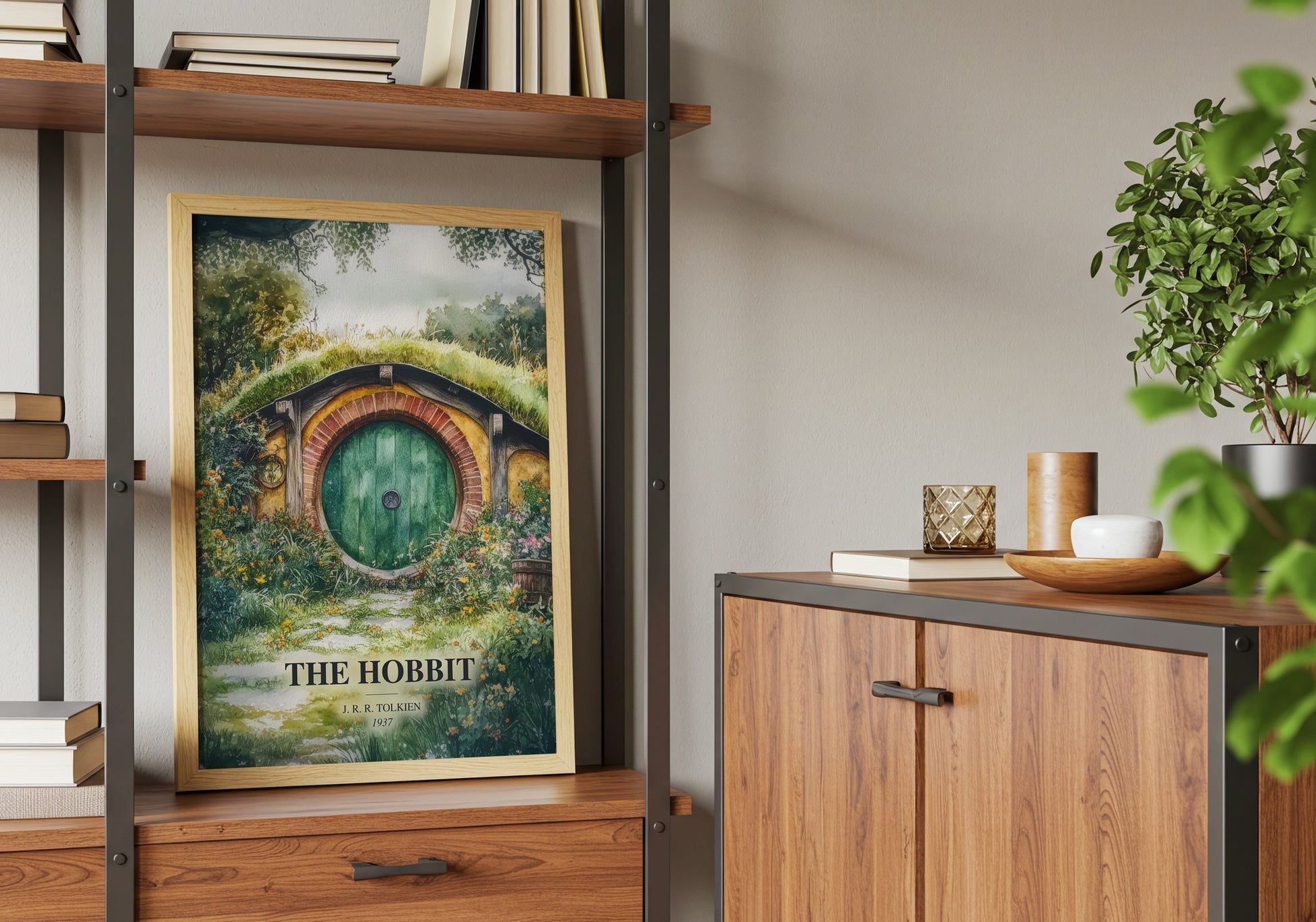 The Hobbit book watercolour illustration paper finish options – matte satin gloss