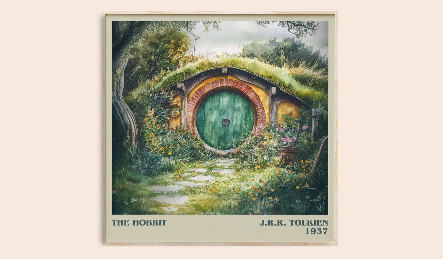 The Wind in the Willows literary print in frame leaning in hallway – childrens wall art