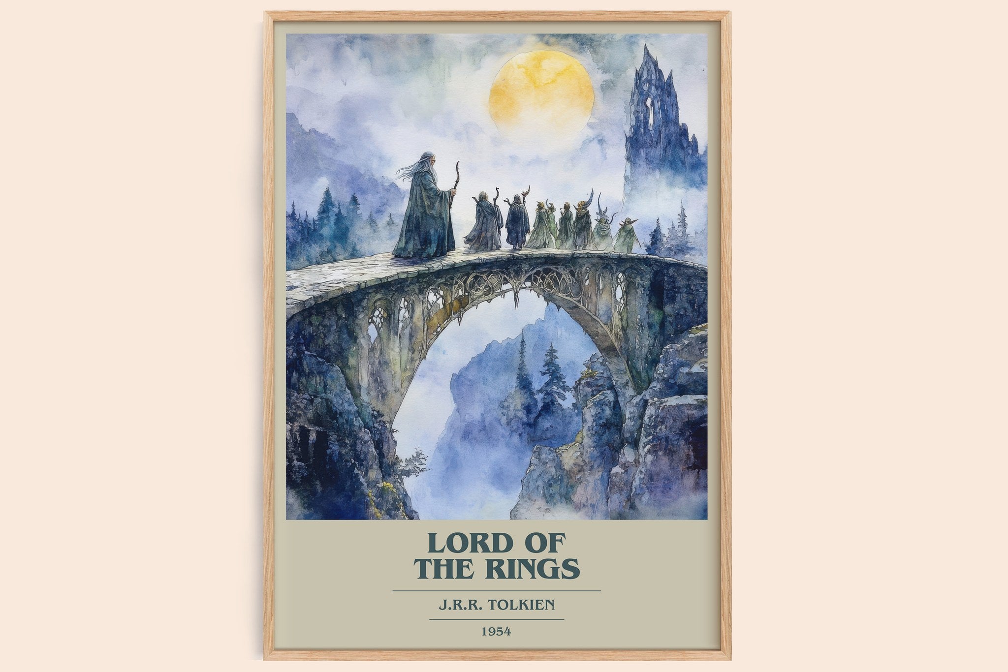 Lord Of The Rings Book Cover Poster by J.R.R. Tolkien