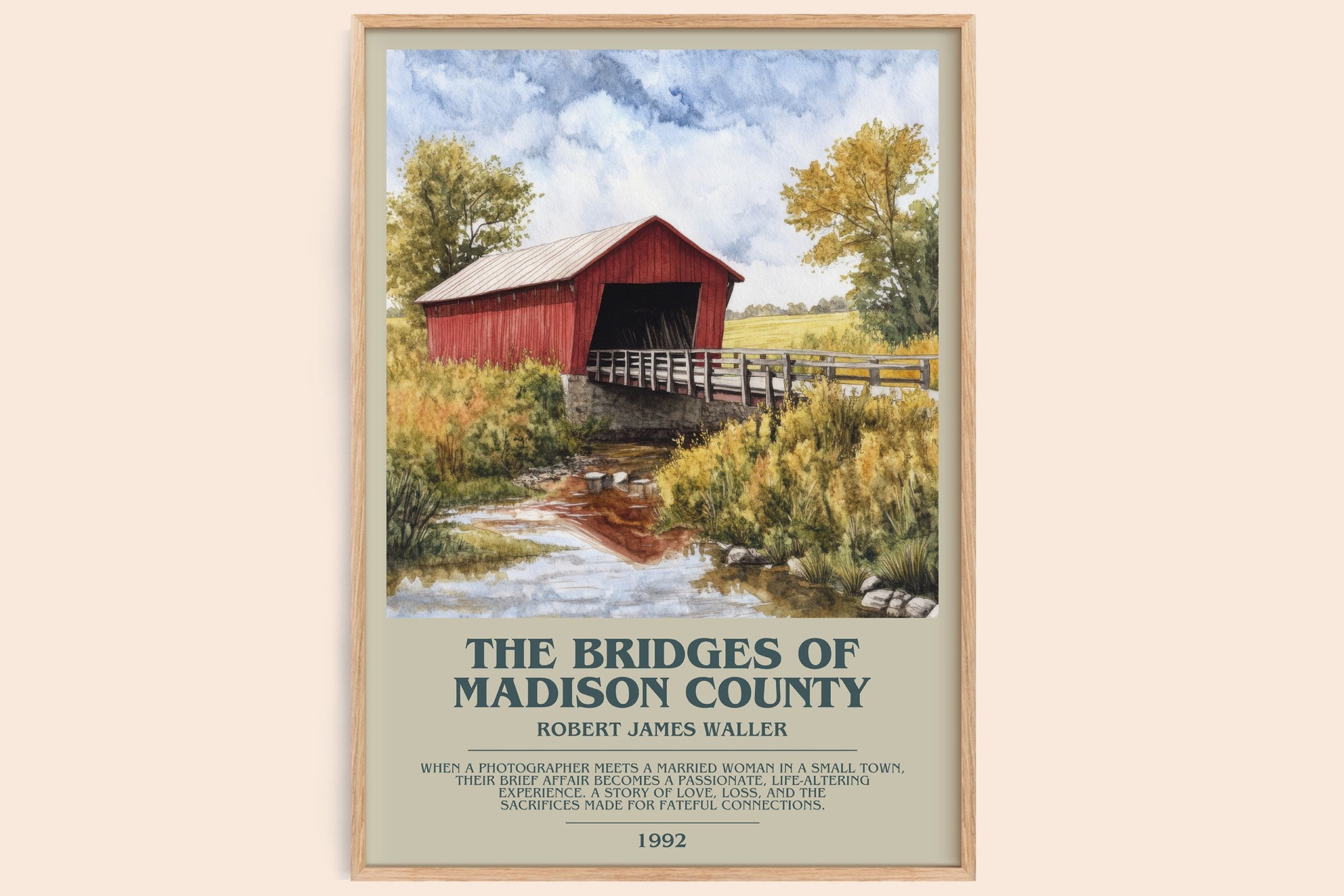 The Bridges of Madison County Bookish Wall Art by Robert James Waller