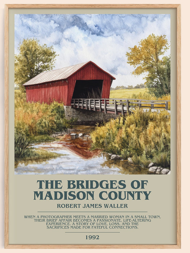 The Bridges of Madison County Bookish Wall Art by Robert James Waller
