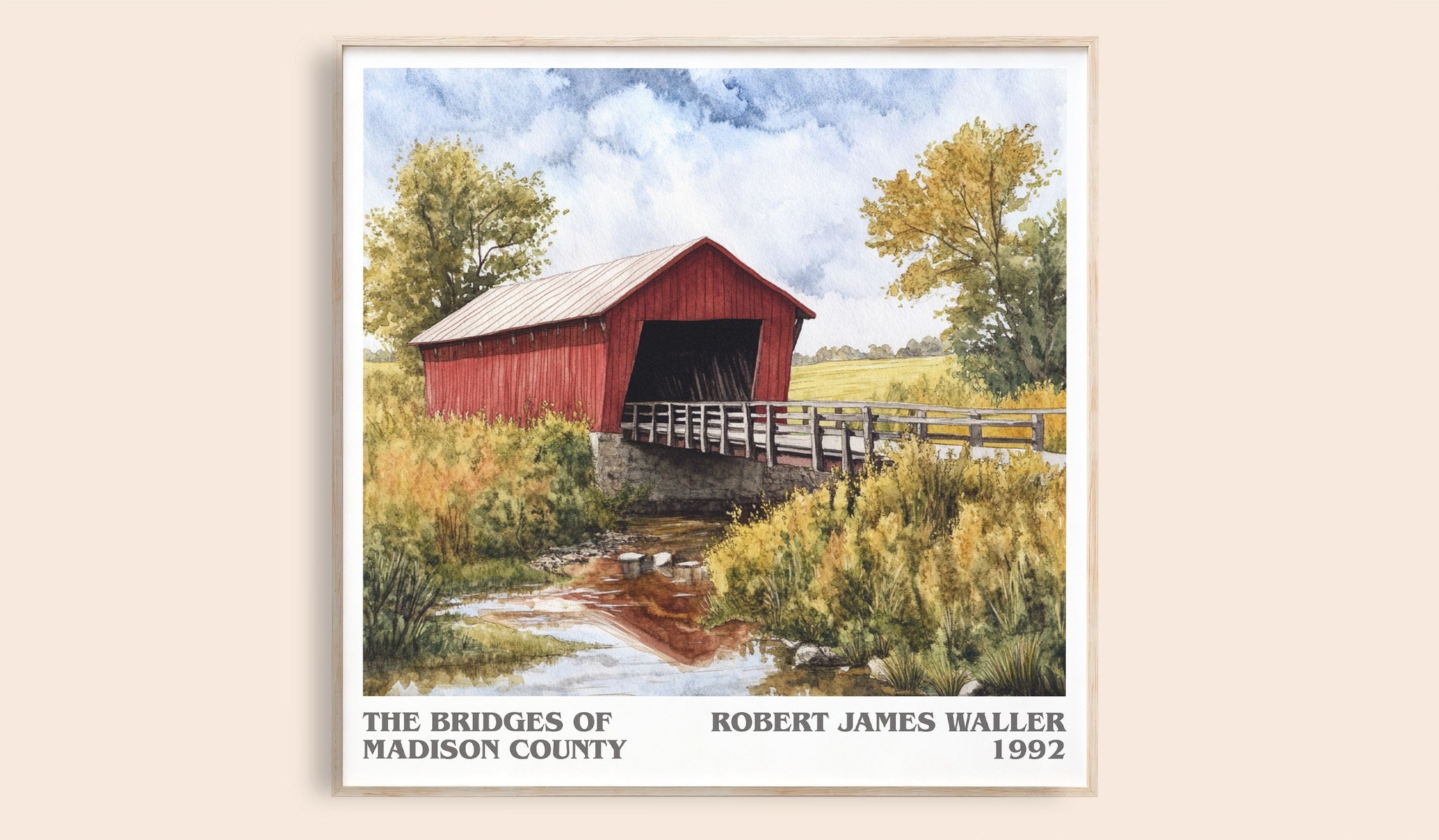 Bridges of Madison County Literary Art Print by Robert James Waller