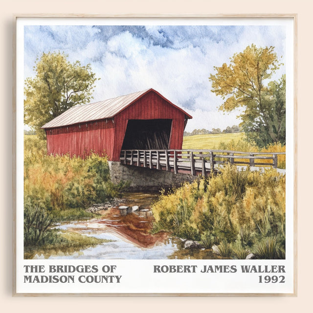Bridges of Madison County Literary Art Print by Robert James Waller
