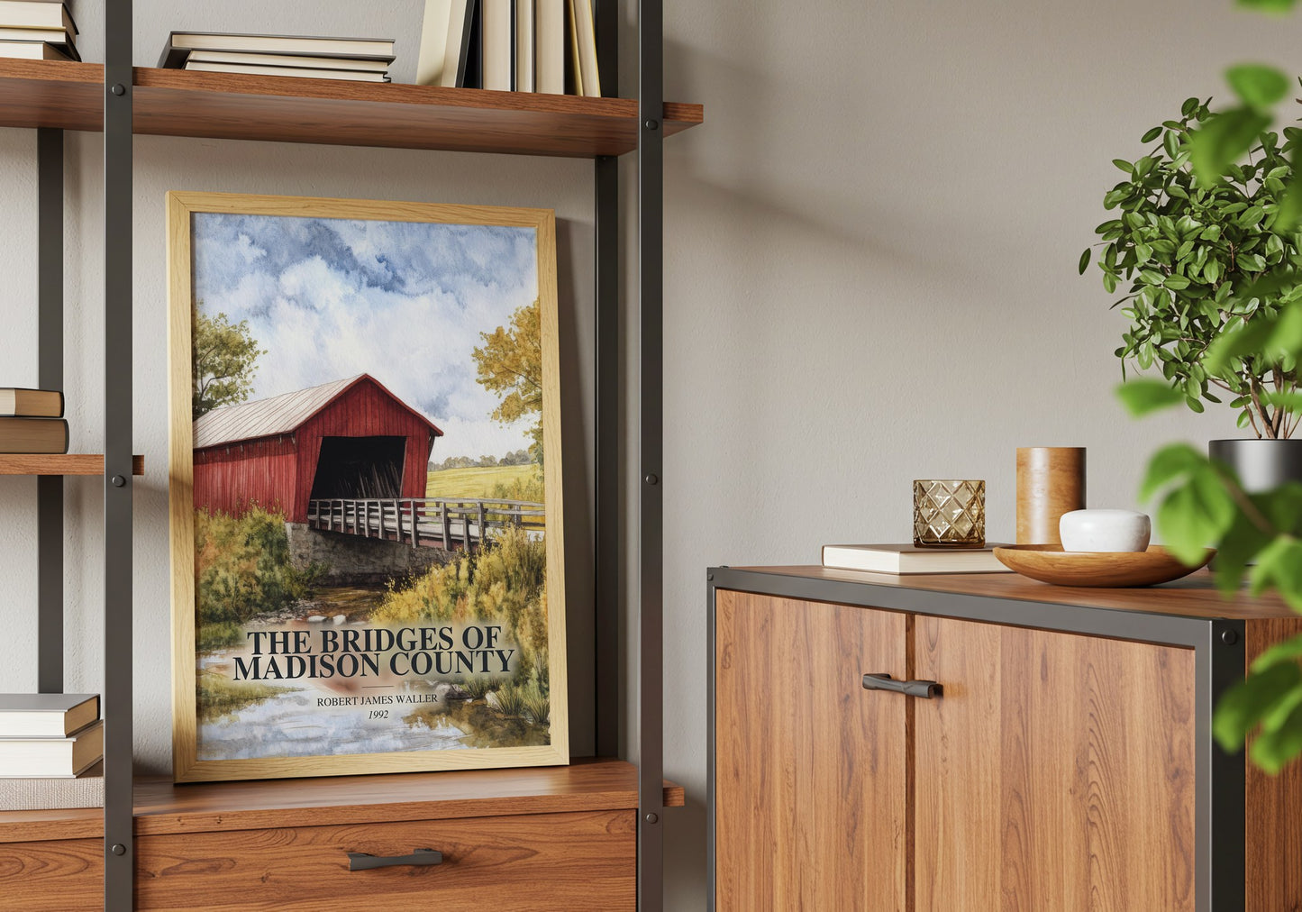 The Bridges Of Madison County book watercolour illustration paper finish options – matte satin gloss
