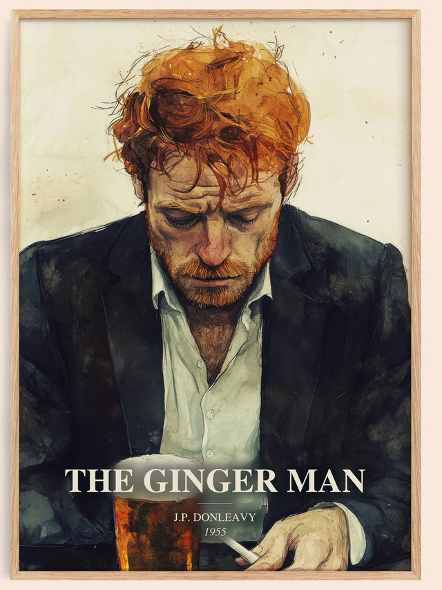 The Ginger Man Book Watercolour Illustration by J.P. Donleavy