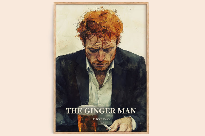 The Ginger Man Book Watercolour Illustration by J.P. Donleavy (Edge style)