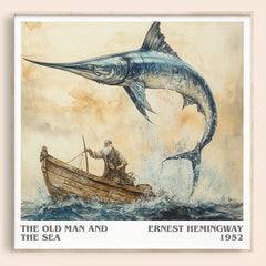 The Old Man and the Sea Literary Art Print by Ernest Hemingway