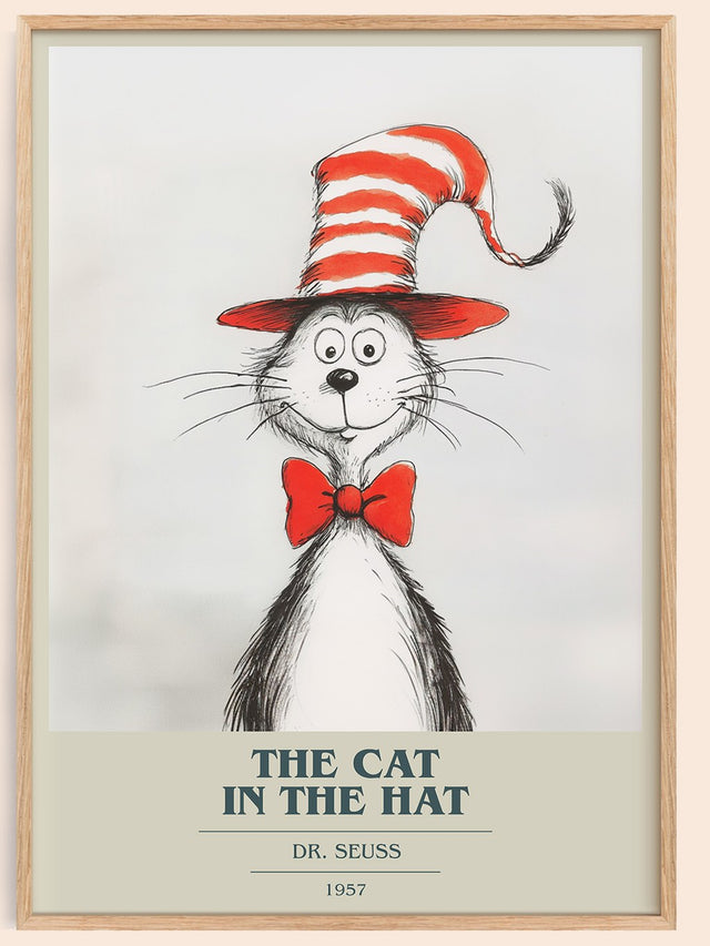 The Cat in the Hat Book Cover Poster by Dr. Seuss